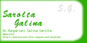 sarolta galina business card